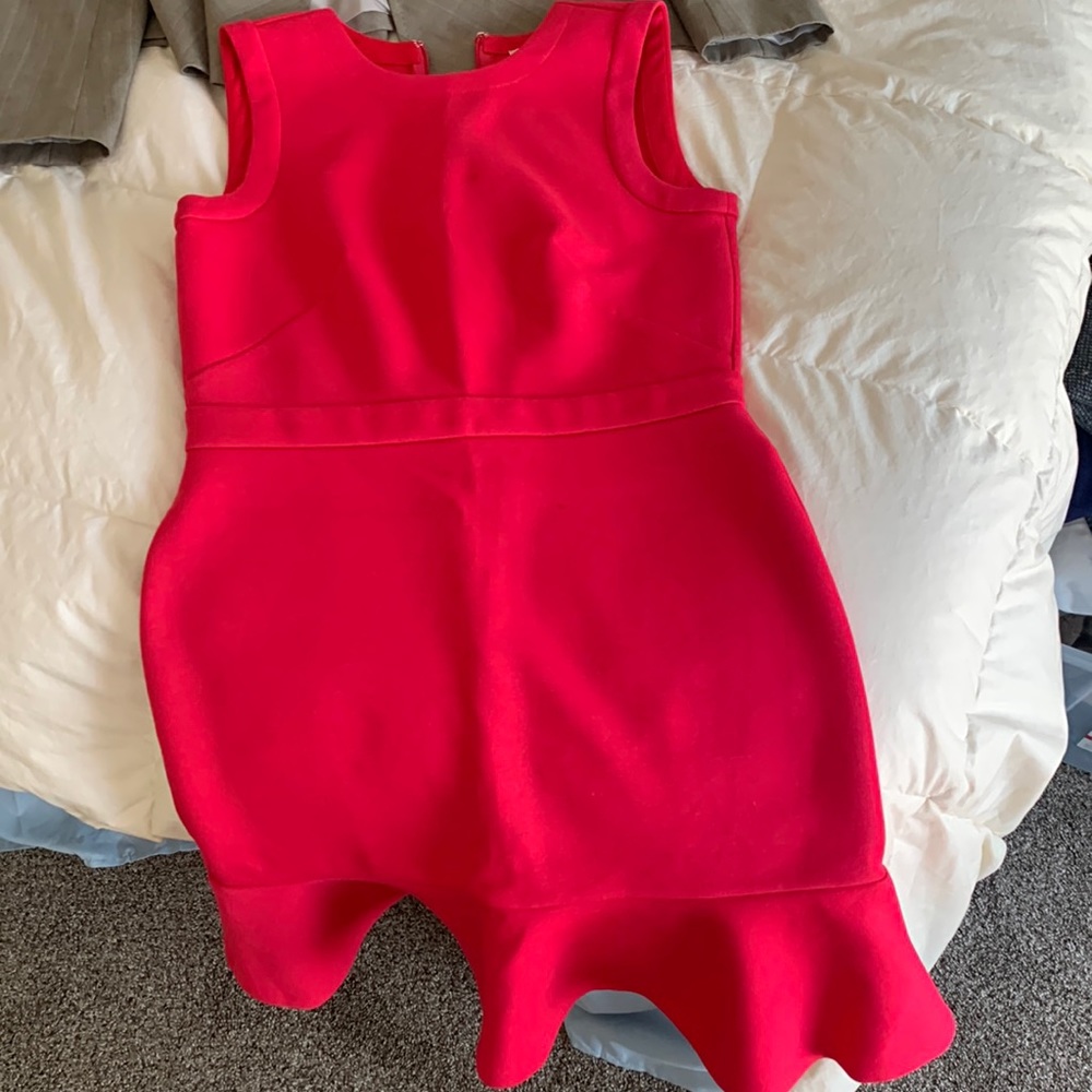 LOFT Petite Pink Dress with ruffles